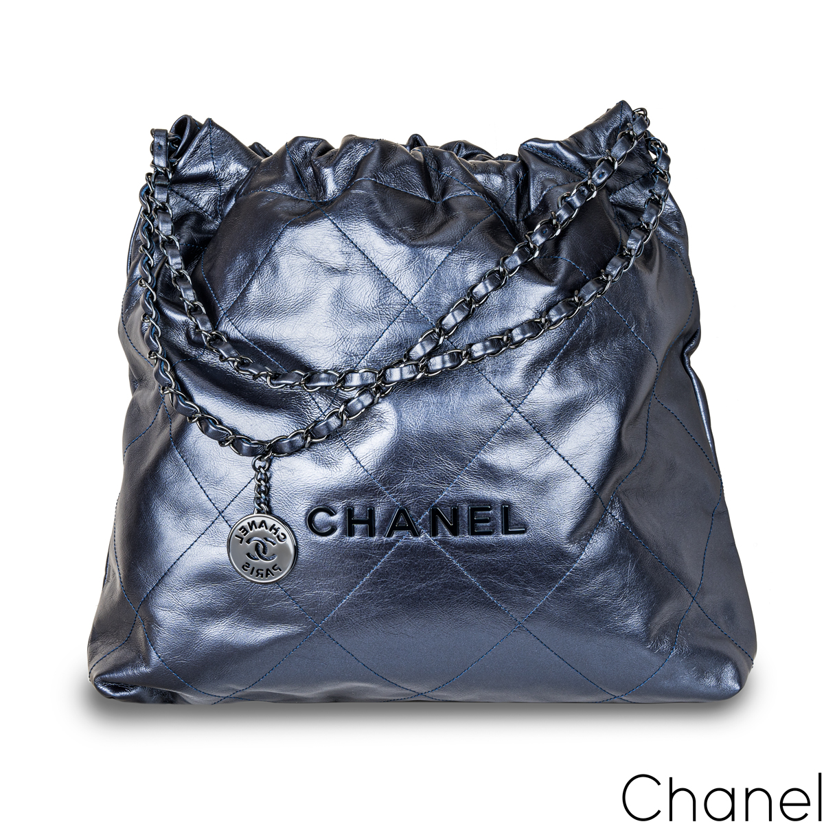 Chanel Rond Mini Bag Blue 19S  Designer WishBags